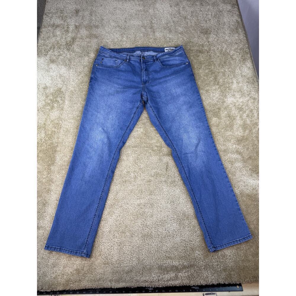 Buffalo David Bitton Jeans Mens 38 x 32 Blue Denim Axel Slim Stretch Pants B735